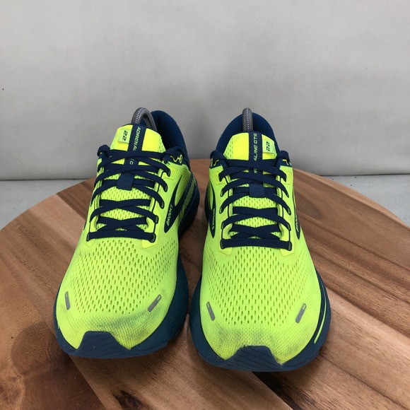 Brooks Adrenaline GTS 22 Mens Running Shoes Size 8 Neon Yellow Blue 1103661D735 main image 6